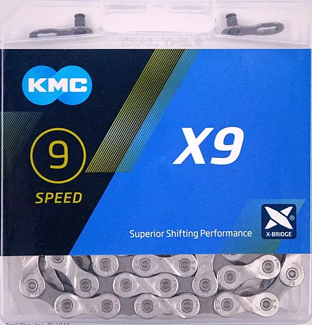 KMC X9 9-Speed Stretch-Proof Bike Chain Road MTB X9.93 fits Shimano SRAM Campy